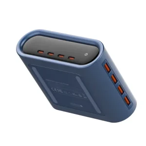 LDNIO Q17 100W GaN Desktop Charger with 8 Ports and Real-Time Wattage Display